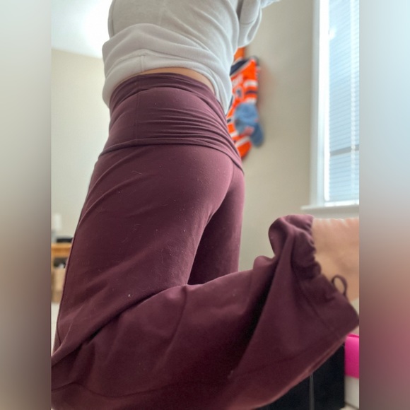 Lululemon Wide Leg, Roll Down Waist Pant - Picture 3 of 4